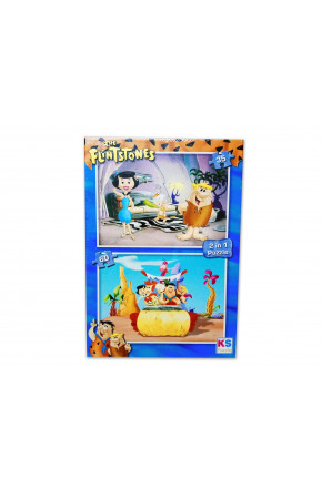 2 li DS Taş Devri Flintstones Puzzle 60 + 35 Parça Yapboz 2 li DS Taş Devri Flintstones Puzzle 60 + 35 Parça Yapboz