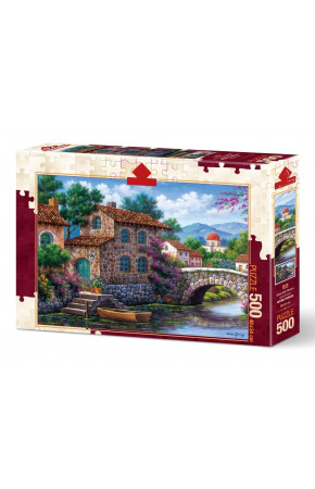 Hayal Sepeti Puzzle Çiçekli kanal 500 Parça Puzzle