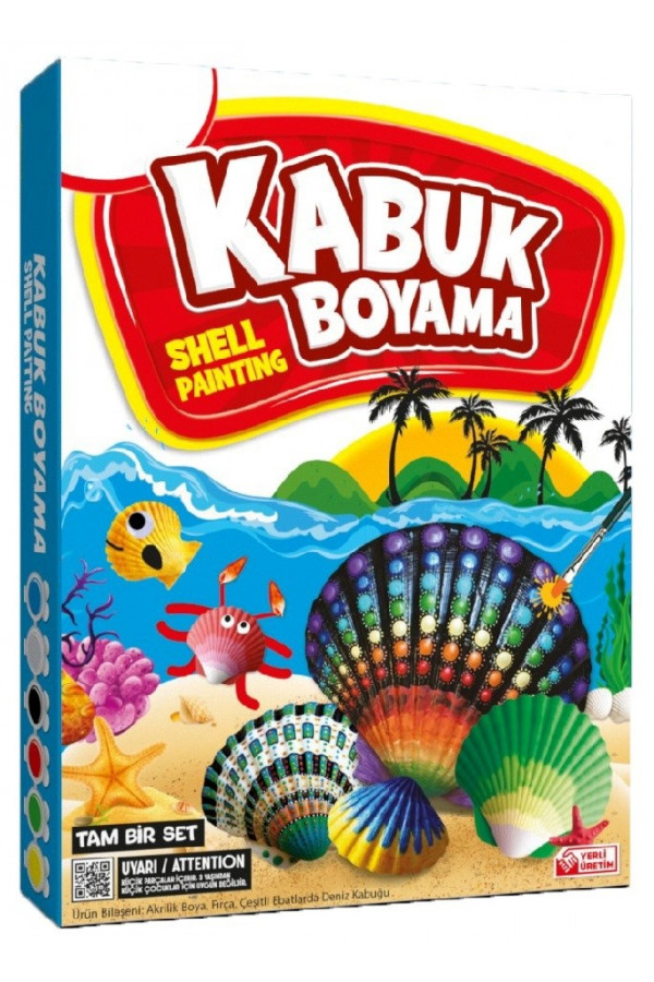 HAyal Sepeti Kabuk Boyama Seti, Deniz Kabuğu Boyama, Shell Painting, Boyama Seti