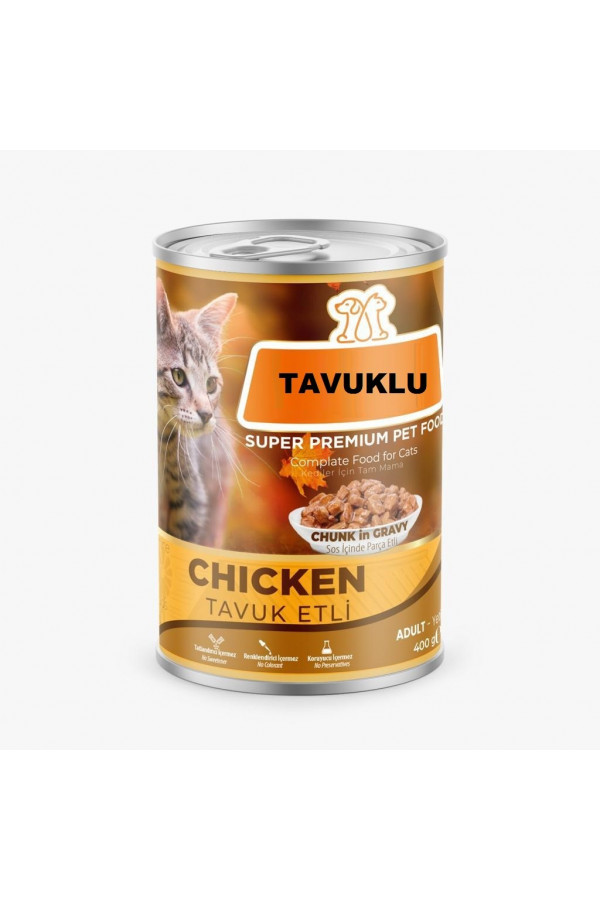 Hayal Sepeti Kedi Konservesi tavuk etli  Sulu Parçalı - 400 Gr