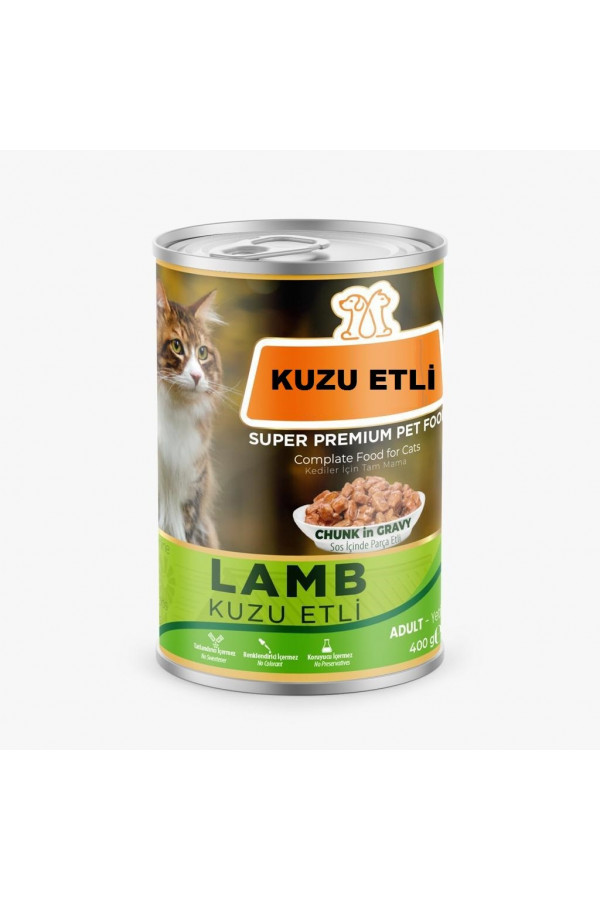 Hayal Sepeti Kedi Konservesi kuzu etli  Sulu Parçalı - 400 Gr