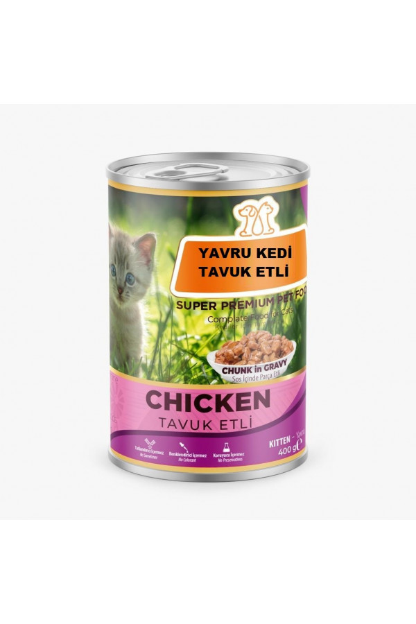 Hayal Sepeti Yavru Kedi Konservesi tavuk etli  Sulu Parçalı - 400 Gr