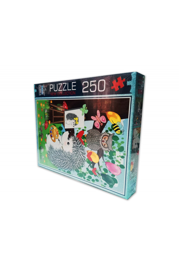 250 Parça Hayvanlar KİRPİ Temalı Puzzle Yapboz