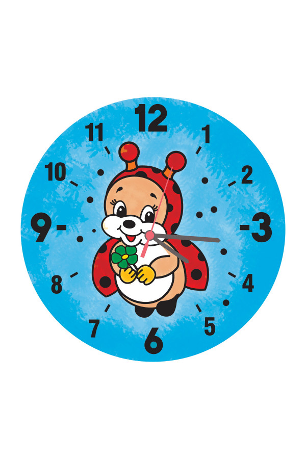 Kumtoys Ahşap Saat Boyama Uğur Böceği - Orijinal Ürün