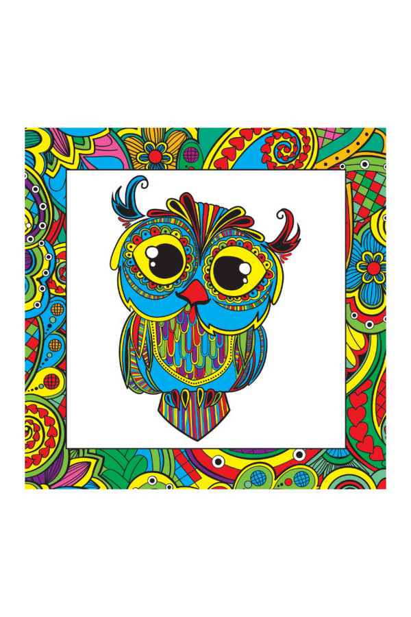 Kumtoys Baykuş Desenli Tuval Mandala Orjinal Ürün Kumtoys Baykuş Desenli Tuval Mandala Orjinal Ürün