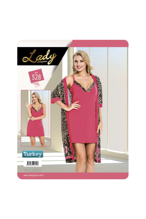 Lady 528 2 Parça Gecelik Sabahlık Takım  M-L Standart Beden Lady 528 2 Parça Gecelik Sabahlık Takım  M-L Standart Beden