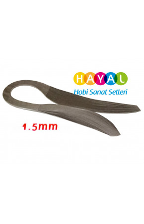 1.5 mm Gri Renk Quilling Kağıdı - 100'lü 1.5 mm Gri Renk Quilling Kağıdı - 100'lü