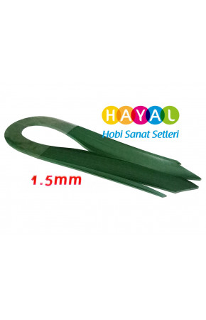 1.5 mm Koyu Yeşil Renk Quilling Kağıdı - 100'lü 1.5 mm Koyu Yeşil Renk Quilling Kağıdı - 100'lü