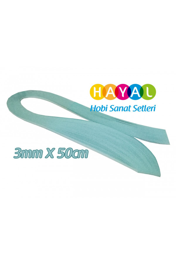 3mm Açık Mavi Renk Quilling Kağıdı - 100lü