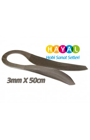 3mm Gri Renk Quilling Kağıdı - 100'lü 3mm Gri Renk Quilling Kağıdı - 100'lü