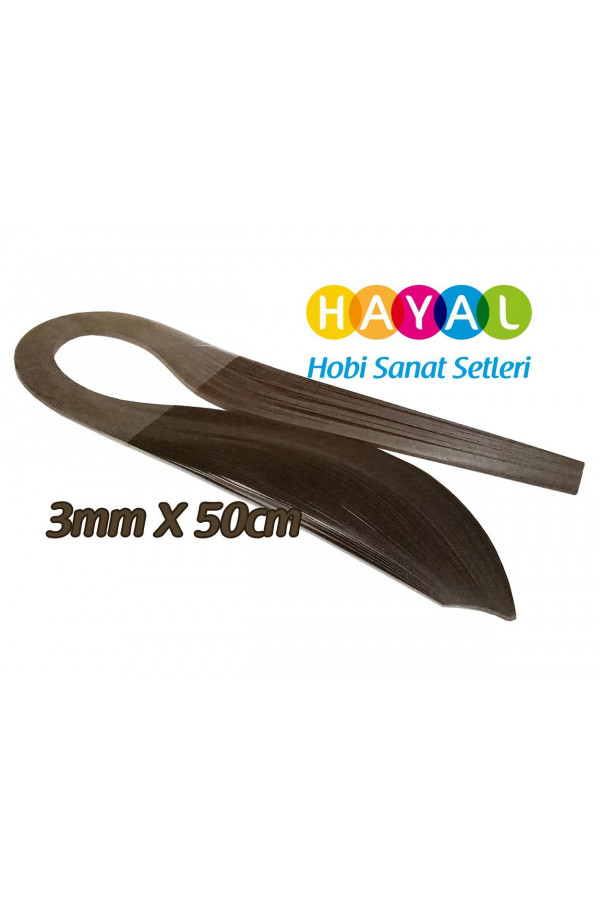 3mm Kahverengi Renk Quilling Kağıdı - 100lü
