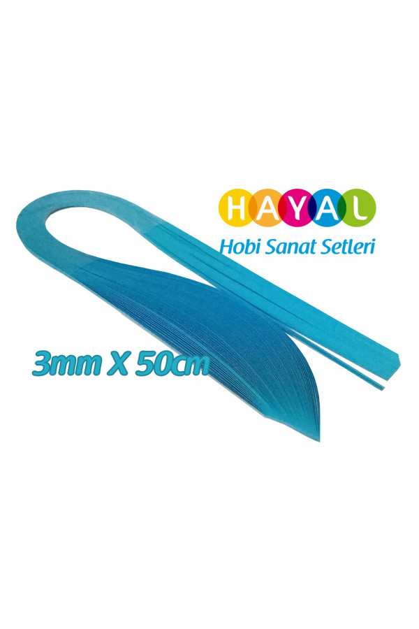 3mm Mavi Renk Quilling Kağıdı - 100lü