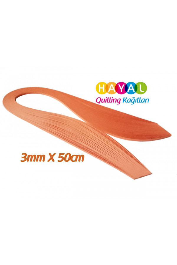 3mm Turuncu Renk Quilling Kağıdı - 100lü