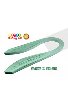 3mm Buz Yeşili Renk Quilling Kağıdı - 100'lü
