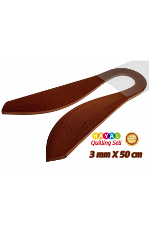 3mm Kiremit Kırmızısı Renk Quilling Kağıdı - 100'lü