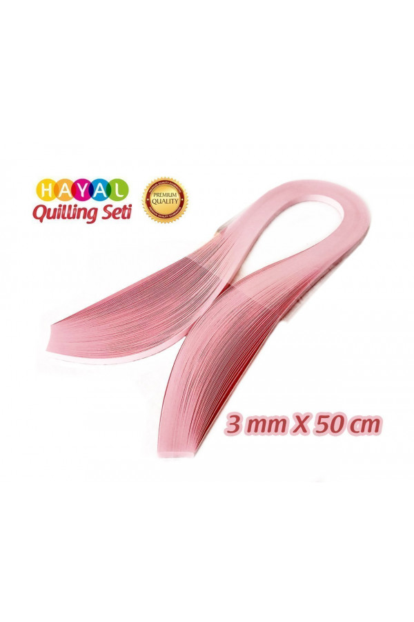 3mm Pembe Renk Quilling Kağıdı - 100lü