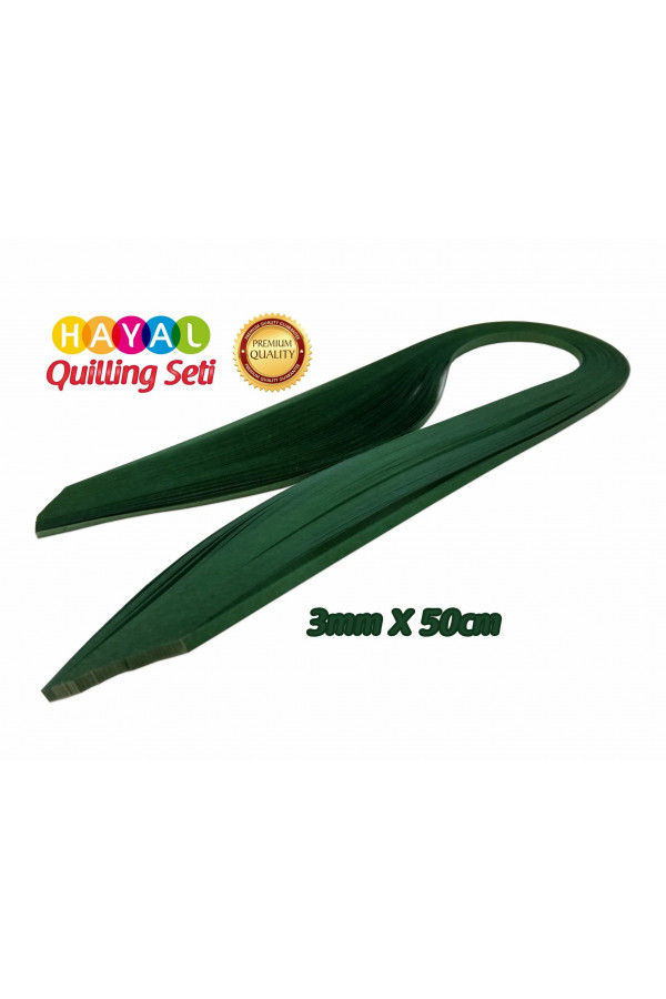 3mm Petrol Yeşili Renk Quilling Kağıdı - 100lü