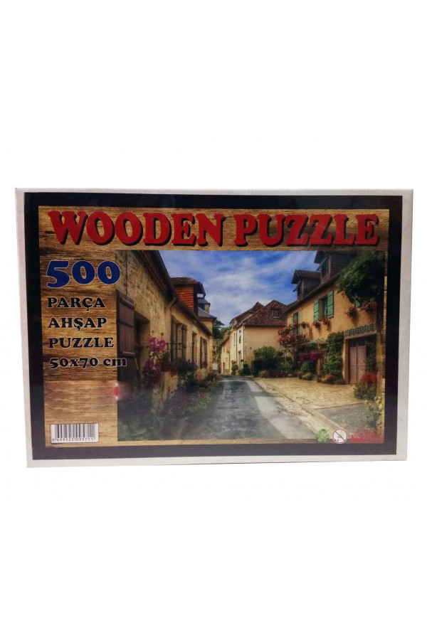 500 Parça Ahşap Puzzle - Tarihi Evler ve Sokak Yapboz