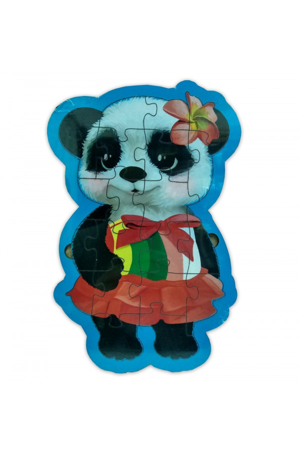 Panda Şekilli Ahşap Puzle Yapboz Yeni Ürün