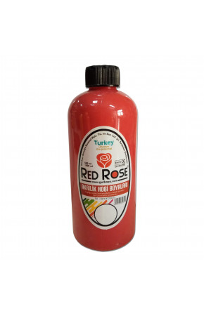 Akrilik Hobi Boyası Kırmızı Renk 500 ml Redrose