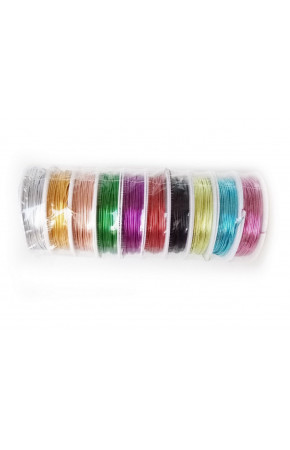 Aluminyum Makara Tel - 1mm Kalınlık- 10 Farklı Renk Aluminyum Makara Tel - 1mm Kalınlık- 10 Farklı Renk