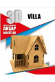 Ahşap Villa Maketi - 3 Boyutlu Ahşap Maket
