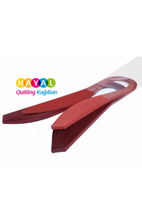 Kırmızı ve Koyu Kırmızı Quilling Kağıdı - 5mm 200 Adetli Kırmızı ve Koyu Kırmızı Quilling Kağıdı - 5mm 200 Adetli
