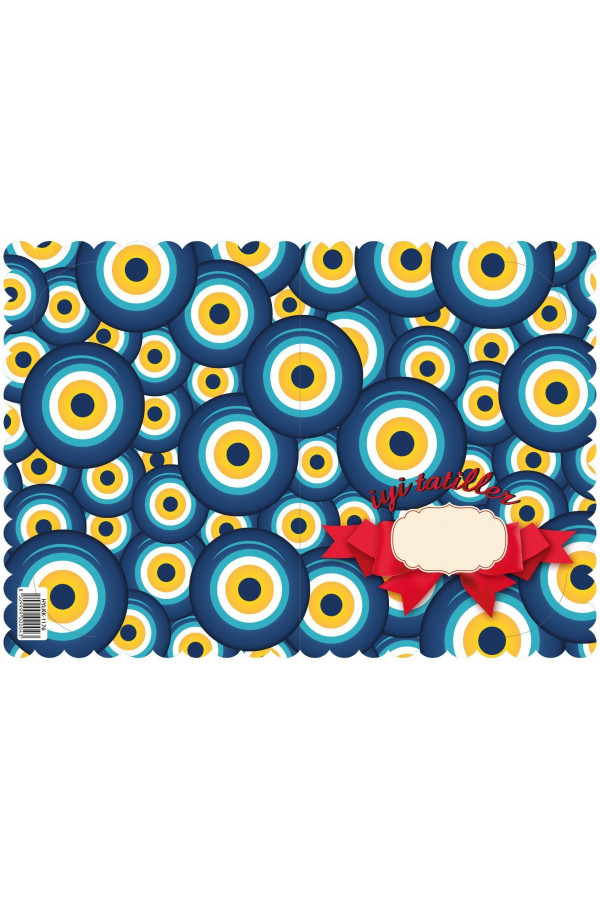 Karne Kabı - Karne Kılıfı Nazar Boncukları Modeli Karne Kabı - Karne Kılıfı Nazar Boncukları Modeli