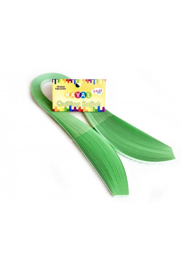Quilling Kağıdı - Açık Yeşil Renk 100lü Quilling Kağıdı - Açık Yeşil Renk 100lü