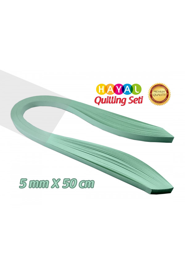 Quilling Kağıdı - Buz Yeşili Renk 5mm 100lü