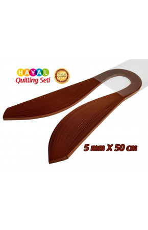 Quilling Kağıdı - Kiremit Kırmızı Renk 5mm 100'lü Quilling Kağıdı - Kiremit Kırmızı Renk 5mm 100'lü