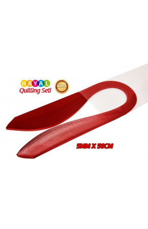 Quilling Kağıdı - Kırmızı Renk 5mm 100'lü Quilling Kağıdı - Kırmızı Renk 5mm 100'lü