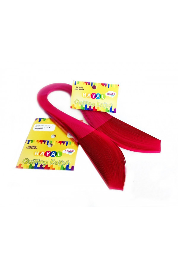 Quilling Kağıdı - Koyu Kırmızı Renk 100lü