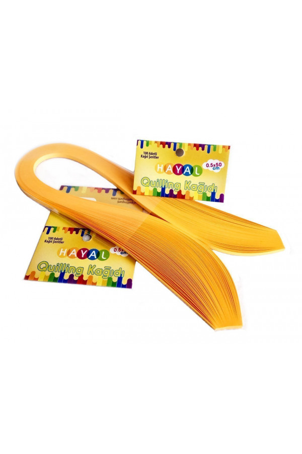 Quilling Kağıdı - Koyu Sarı Renk 100lü Quilling Kağıdı - Koyu Sarı Renk 100lü