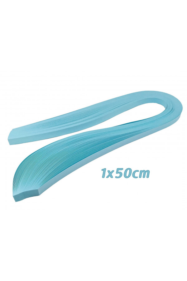 Quilling Seti Tek Renk - Açık Mavi Renk 1cm 100lü Quilling Seti Tek Renk - Açık Mavi Renk 1cm 100lü