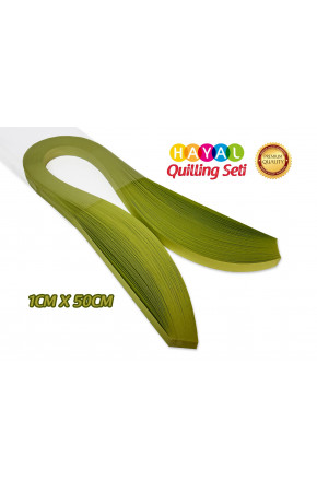Quilling Kağıdı - Fıstık Yeşili (Neon) Renk 1cmx50cm 100'lü