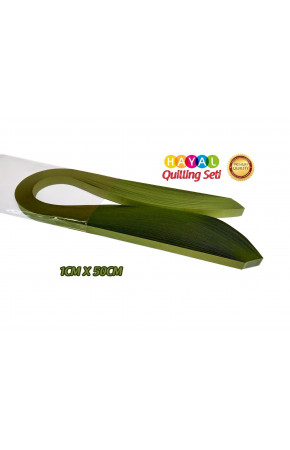 Quilling Kağıdı - Haki Yeşili Renk 1cm 100'lü