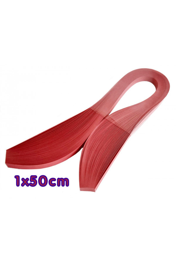 Quilling Kağıdı - Kırmızı Renk 1cm 100lü Quilling Kağıdı - Kırmızı Renk 1cm 100lü