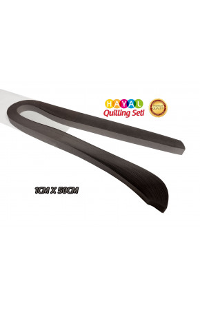 Quilling Kağıdı - Koyu Gri (Antresit) Renk 1cm 100'lü Quilling Kağıdı - Koyu Gri (Antresit) Renk 1cm 100'lü