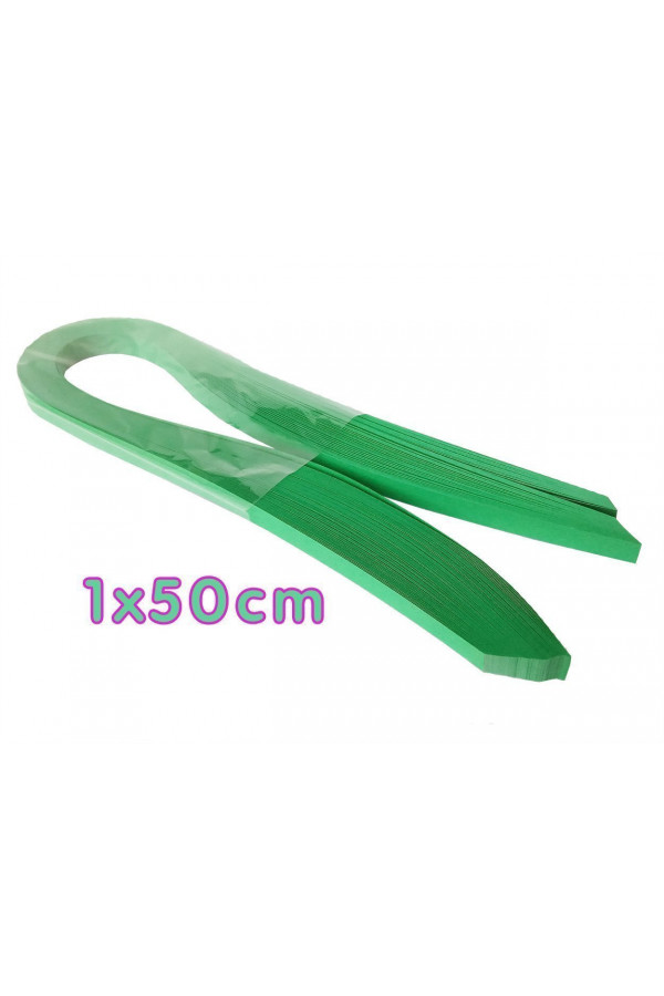 Quilling Kağıdı - Koyu Yeşil Renk 1cm 100lü